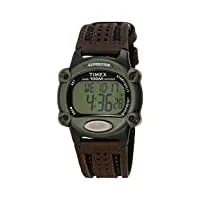 timex expedition digital chrono alarm timer montre 39 mm, marron/noir/vert, one size, expedition chrono alarme minuteur complet