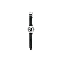 swatch - svdk1002 - montre homme - automatique - analogique - bracelet cuir noir