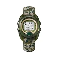 timex montre digitale enfants 34mm boîtier vert bracelet en tissu élastique vert t71912