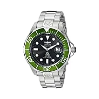 invicta grand diver - montre homme automatique en acier inoxydable - 47 mm, argent / vert