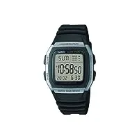 casio - w-96h-1av - montre homme - quartz digitale - alarme/chronomètre/eclairage - bracelet plastique noir