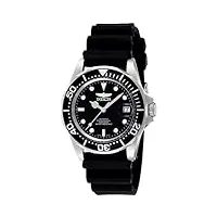 invicta pro diver - montre homme automatique en acier inoxydable - 40 mm, argent / noir