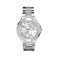 guess - w0325l2 - intrepid 2 - montre femme - quartz analogique - cadran blanc - bracelet plastique blanc