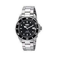 invicta pro diver - montre homme automatique en acier inoxydable - 40 mm, argent / noir