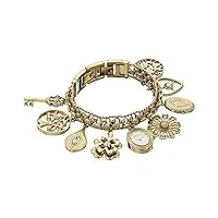 anne klein - 10/8096chrm - analogique - montre femme - bracelet en or ton metal