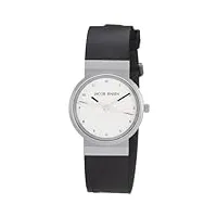 jacob jensen - 32743s - montre femme - quartz - analogique - bracelet caoutchouc noir