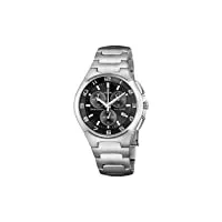 festina - f6698/2 - montre homme - quartz analogique - chronographe - bracelet acier inoxydable argent