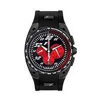jacques lemans - f-5011c - montre homme - quartz - analogique - chronographe - bracelet caoutchouc noir