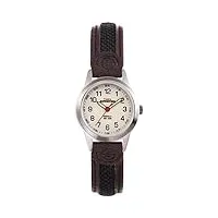 timex expedition field mini montre pour femme avec bracelet en cuir 26 mm t41181