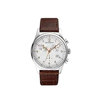 philip watch swan - r8271941025 - montre homme - chronographe quartz - dateur - bracelet cuir marron