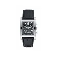 philip watch yeros - r8271924095 - montre homme - chronographe analogique - dateur - bracelet cuir noir