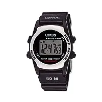 lorus - r2361ax9 - montre homme - quartz digital - alarme/chronomètre - bracelet caoutchouc noir
