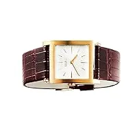 esprit - 4387120 - montre femme - quartz - analogique - bracelet cuir marron