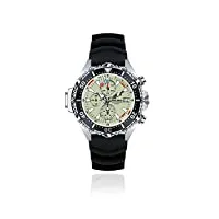 chris benz - cb-c-neon-kb - montre mixte - quartz chronographe - bracelet caoutchouc noir