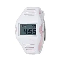 puma time - 4404793 - montre femme - quartz - digitale - bracelet résine blanche