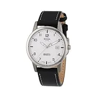 boccia - 604-02 - montre homme - quartz analogique - bracelet cuir noir