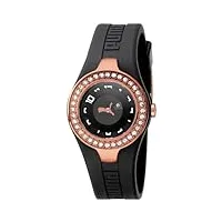 puma - pu101122004 - dynamic posh - montre femme - quartz analogique - cadran noir - bracelet plastique noir