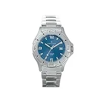 certus - 616802 - montre homme - quartz analogique - cadran bleu - bracelet acier argent