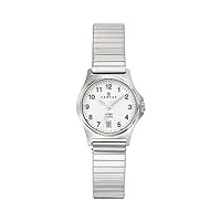 certus - 625020 - montre femme - quartz analogique - cadran blanc - bracelet métal argent