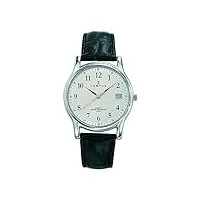 certus - 610590 - montre homme - quartz analogique - cadran argent - bracelet cuir noir
