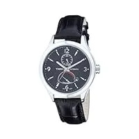 timex - t 2m977 au - montre homme - t séries automatique - analogique - cadran rond en acier inoxydable - fond noir - bracelet en cuir noir