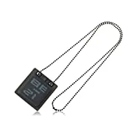 odm - dd102a-1 - montre pendentif mixte - quartz digitale - collier boules acier noir