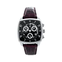 lancaster - 262swr - montre mixte - quartz - chronographe - bracelet cuir marron