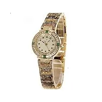 yves camani - l-31051gp-e - montre femme - quartz - analogique - bracelet acier inoxydable doré