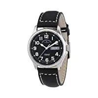 zeno watch basel - 12836dd-a1 - montre mixte - automatique - analogique - bracelet cuir noir