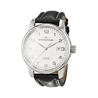 zeno watch basel - 6554-e2 - montre homme - automatique - analogique - bracelet cuir noir