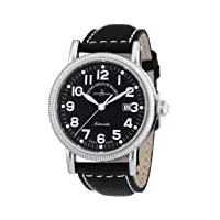 zeno watch basel - 98079-a1 - montre homme - automatique - analogique - bracelet cuir noir