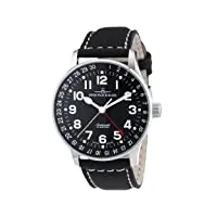 zeno watch basel - p554z-a1 - montre homme - automatique - analogique - bracelet cuir noir