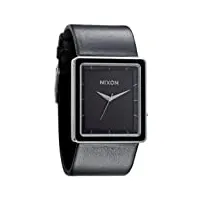 nixon - a304000-00 - montre femme - quartz analogique - bracelet cuir noir
