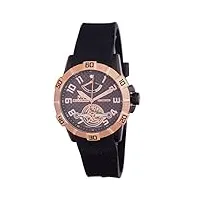 yonger & bresson - ybh 8317-07m - montre homme - automatique analogique - cadran noir - bracelet acier plaqué noir