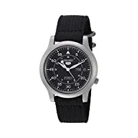 seiko - snk809k2-5 - montre homme - automatique analogique - cadran noir - bracelet tissu noir