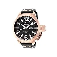 tw steel - ce1021 - montre mixte - quartz analogique - bracelet cuir noir