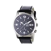 boccia - 3776-01 - montre homme - quartz - chronographe - bracelet cuir noir