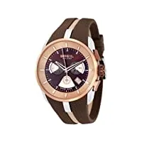 breil - bw0431 - montre homme - quartz - analogique - chronographe - bracelet caoutchouc marron
