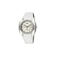breil - bw0512 - montre femme - quartz - analogique - chronographe - bracelet cuir blanc