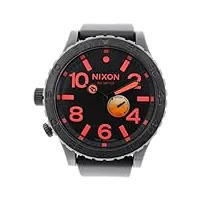 nixon - a058578-00 - montre homme - quartz analogique - bracelet plastique noir