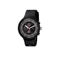 puma - pu910401001 - montre homme - quartz chronographe - cadran noir - bracelet silicone noir