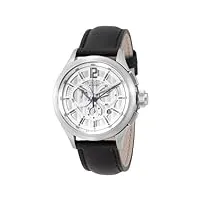 breil milano - bw0531 - montre homme - quartz - chronographe - chronomètre - bracelet cuir noir