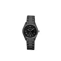 emporio armani - ar1402 - montre femme - quartz analogique - bracelet céramique noir