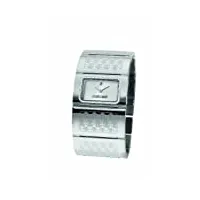 roberto cavalli - 7253117615 - pavon - montre femme - quartz analogique - bracelet acier - fond argent cadran avec cristaux
