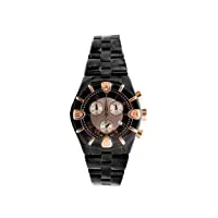 roberto cavalli - 7253616045 - diamond time - montre homme - quartz analogique - boîtier acier noir - bracelet acier acier noir