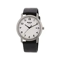 boccia - 3544-01 - montre homme - quartz analogique - bracelet cuir noir