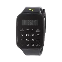 puma time - a.pu910531001 - montre homme - quartz - digitale - alarme - bracelet résine noir