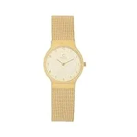 obaku harmony - v133l ggmg - montre femme - quartz - analogique - bracelet acier inoxydable doré