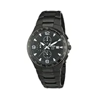 boccia - 3773-03 - montre homme - quartz - chronographe - bracelet acier inoxydable noir