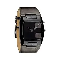 nixon - a086712-00 - montre homme - quartz analogique - bracelet cuir noir